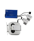 4 In 1 Parallel Power Hub For Phantom 3 Drone Battery Transmitter Charger with blue aluminum shell and connected cables