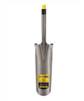 Heavy Duty Drain Spade With 48 Inch Fiberglass Handle And 9 Inch Grip For Deep Digging, A Back Saving Workhorse Built To Withstand Tough Soil In The Lawn, Garden Or Construction Site, Comfortable And Secure Grip shown head-on with blade and handle