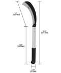 Heavy Duty Clearing Sickle With 23 Inch Long Chop Blade And 14 Inch Aluminum Handle For Maximum Leverage On Weeds Vines Undergrowth