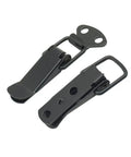 Built Tough Heavy Duty Steel Spring Loaded Toggle Latch Set for Cabinets and Wooden Boxes Black Catch Clamp Clips with Screws 4 Pcs