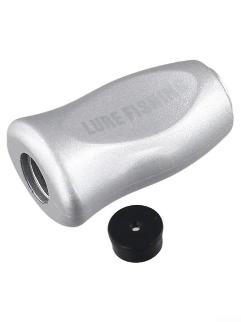 Super Upgrade Fishing Reel Knob Handle Grip Fit Water Drop Baitcasting With Ultra Lightweight Abs Design For Effortless Casting And Snag Free Retrieval 1 Pcs Silver, silver ABS reel knob with black insert, 15mm