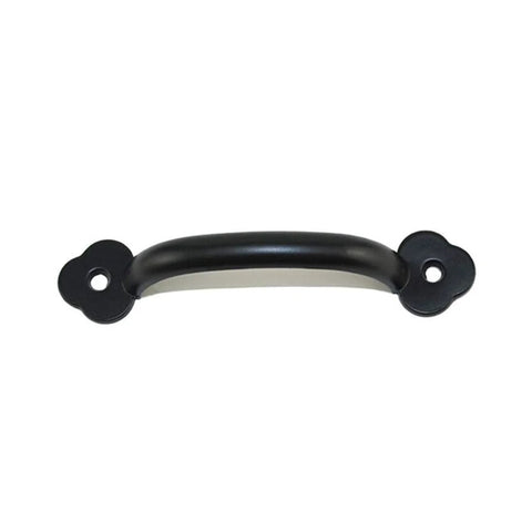 4 Inch Zinc Alloy Refined Antique Pull Handle For Wardrobe Cupboard And Drawer Furniture In Black Finish, 3.2 Inch Hole To Hole Distance, Pack Of 10 Handles With Screws, Durable Powder Coated Metal