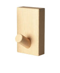 Modern Wall Mounted Coat Rack With Smooth Beige Finish Sleek Space Saving Design For Entryways, wooden hook for coats and bags.