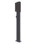 Hella Tough Ev Charger Pedestal Stand With Easy Reach Cable Hook heavy duty black metal floor mount for level two electric vehicles
