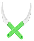 Two knives from the Four Piece Weeding Knife Set For Gardening Portable Handheld Mowing Tools For Grass Vines And Banana Harvesting Lightweight Manual