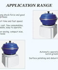 Heavy Duty Vibratory Tumbler Bowl for Metal Polishing and Finishing, High Frequency Vibration Polisher shown side view