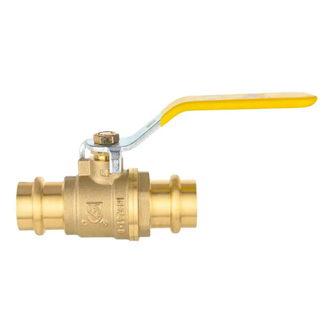 Pack of 10 Lead Free Three Quarter Inch Copper Press Ball Valves With EPDM O Rings, One Quarter Turn Full Port Shut Off For Copper Tubing