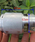 Top Shelf 12V 775 DC Micro Motor Delivering Knockout Torque On Dual Shafts For Real Heavy Duty Power Tool Mods And Custom Robot Rigs Built To Dominate, showing size and dimensions.