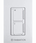 Ceiling Fan Wall Control With Three Speed Settings And Dimmable Light On Off Rocker Switch White Finish Hardwired Compatibility