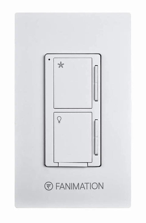 Ceiling Fan Wall Control With Three Speed Settings And Dimmable Light On Off Rocker Switch White Finish Hardwired Compatibility