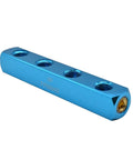 Blue Aluminum Rectangle Pencil Manifold 4 Way Outlet One Quarter Inch NPT Female Pack Of Five FPM44S OEM Part