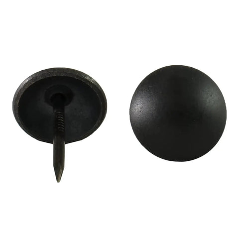 High Quality Matt Black Upholstery Nails And Vintage Decorative Tacks 100 Piece Pack With 7 16 Inch Heads, showing detailed tack design.