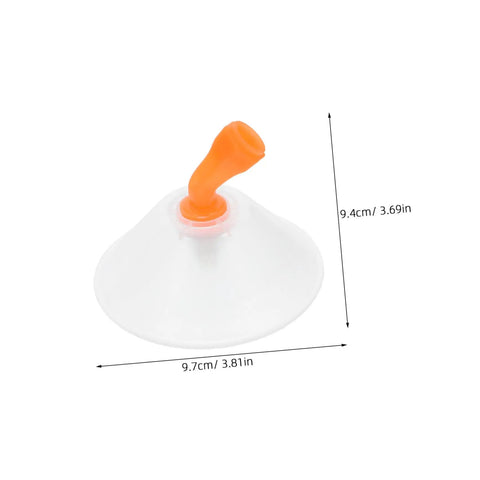 Two Pack Transparent Windproof Spray Nozzle Covers for garden hose and backpack sprayer misting crop protection, top view