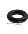 Weighted Golf Swing Ring For Beginners And Pros, Practice Gear To Stabilize Your Swing, dimensions in black material, side view