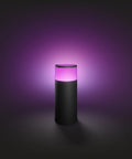 Calla White And Color Ambiance Outdoor Pathway Light Base Kit With Power Supply And Mounting Kit Smart Outdoor Lighting shown with purple glow