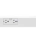 Under-Cabinet 9 Inch Short Modular Track In White For Tight Kitchens, Cut-To-Fit From 8 To 10 Inches, Easy Mount System with outlet