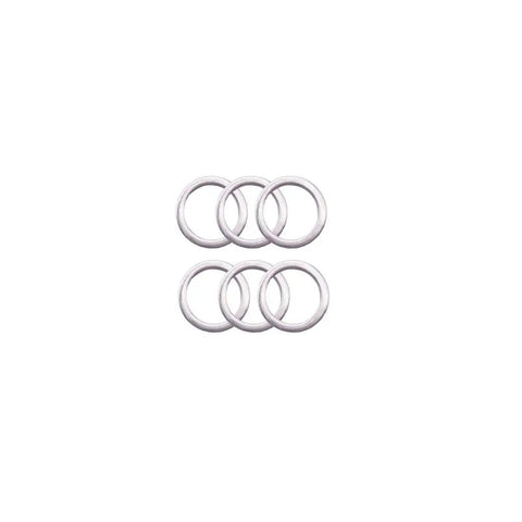 Outboard Engine Oil Drain Plug Gasket Kit 6 Pcs Premium Aluminum Gaskets for F100 F115 F150 F15 Motors