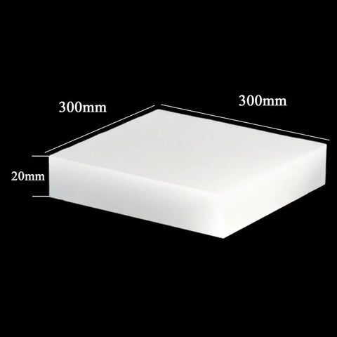 Heavy Duty PP Plastic Support Pads 300 X 300 Mm Anti Vibration Shim Plates For Furniture And Machinery Leveling showing dimensions.