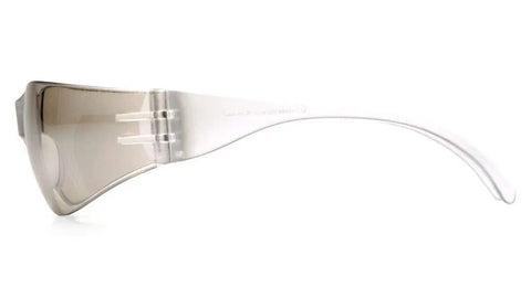 Side view of Budget Lightweight Frameless Safety Glasses With Integrated Nosepiece, Anti Scratch Lenses, ANSI Z87.1 High Velocity Impact