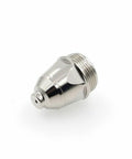 Close-up of metal nozzle from Plasma Cutting Torch Consumables Kit For P80 Style Lotos LTP8000 80A IGBT Cutter, 24 Pieces Including Electrodes,