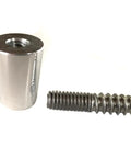 Premium Beer Tap Ferrule And Hanger Bolt Set With 3 8 16 Thread For Standard US Handles showing polished ferrule and hanger bolt.