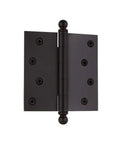 Top Shelf Ball Tip Door Hinges For Residential Doors With Square Edges Butter Smooth Operation Heavy Duty Steel Build, black finish.
