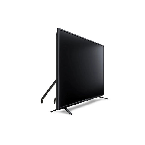 Side view of a flat-screen TV with Anti Tip TV Straps 2 Pack Adjustable No Drill Safety Straps For Flat Screen TVs Secure Wall Or Furniture Mount Baby Proofing Essential Keeps Your TV From Tipping Over attached to support stability.