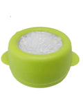 Compact Portable 2.5 Inch Mini Electric Hot Glue Pot 35W Fast Heating Up To 380 Fahrenheit For On The Go Small Crafts Beads Floral Arrangements Wreaths Wax Pellets Sticks Dipping Stems And More, shown with white pellets inside