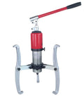 Heavy Duty 10 Ton Hydraulic Gear Puller Built Like A Badass Workhorse with dual jaws and red handle for bearing hub separation.