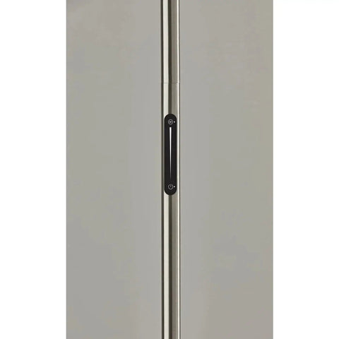 Close-up of dimmer switch on Solar Led Torchiere Floor Lamp In Brushed Steel With Circadian Rhythm Lighting and Color Control