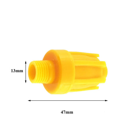 Five Piece Wind Jet Air Nozzle Set For High Power Airflow With Flat Fan Spray Nozzles And Water Cooling Spray ABS Plastic Nozzles Yellow