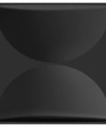 3D Black Semicircle Textured Wall Panels With Peel And Stick Tape Included Large Square Tiles For Easy DIY Interior Wall Decor Pack Of Twelve Coverage Thirty Two Point Three Four Square Feet Modern Accent Wall Upgrade showing a single black semicircle tile.