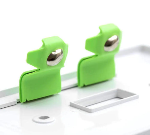 Close-up of installation clips for SwitchLight LED Night Light For Single Pole Switches With Auto On Off Sensor Dimmable Brightness.