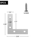 Heavy Duty L Shape Corner Brackets 60x60mm 10 Pack Stainless Steel Mending Plates With Screws For Furniture And DIY Projects