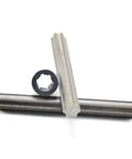 Beefed Up 6 Tooth 25mm Transmission Gear Shaft With Mechanical Spline For Atv, showing heat treated steel drive shaft and spline.