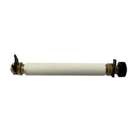 Top Shelf Platen Roller Kit For Thermal Label Printers Built Like A Tank Gonna Run Flawless Zero Sweat Swaps Premium Media Transport For Zt200 Series 203Dpi 300Dpi Models P1037974028, showing the white roller with black gear on each end.