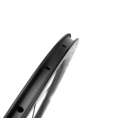 Close-up of Dope Carbon Road Bike Disc Brake Wheelset 700c clincher rim showing 60mm depth and 23mm width