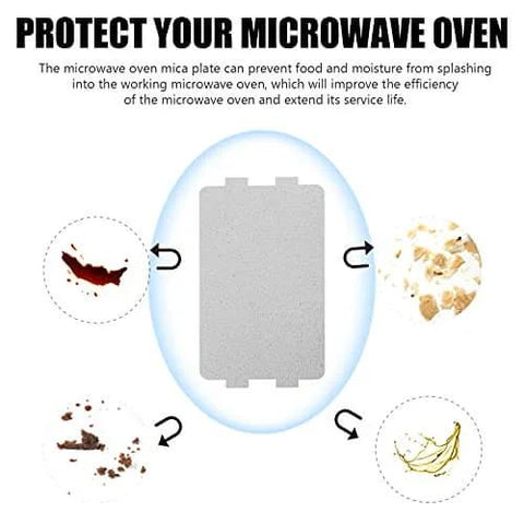 10 Piece Microwave Oven Mica Insulation Sheets Heat Resistant Waveguide Cover Plates, protection illustration with debris and stains