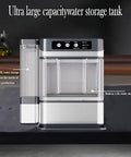 Large Capacity Countertop Ice Maker With No Fuss Self Cleaning And Three Liter Detachable Tank Churning Out Fresh Nugget Ice Quickly showing a 3L water storage tank.