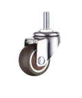 Smooth Rollin 1 Inch Swivel Caster Wheels With Hella Tough Soft Rubber TPE Build M6x15mm Threaded Stem visible on a caster wheel.