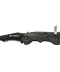 Rock This 8.2 Inch Assisted Opening Tactical Knife Loaded With A 3.4 Inch Serrated Tanto Blade Of High Carbon Stainless Steel Plus Black Nylon Handle