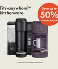 Front view of VersaBrew Two In One Coffee Maker With K Cup Compatibility Delivers 8 Oz, 10 Oz, Or 12 Oz Single Serves Or Full 12 Cup Carafe