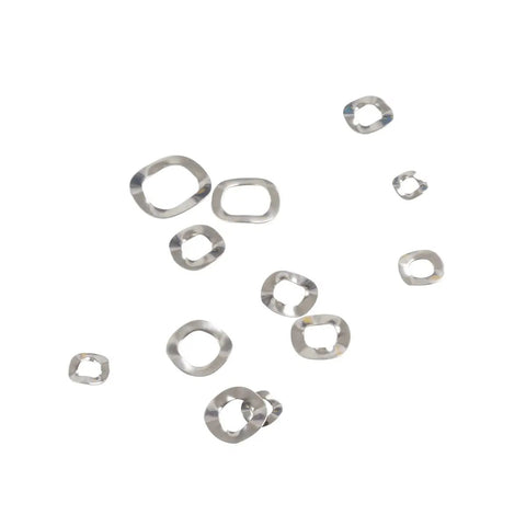 Assorted 295 Pcs 304 Stainless Steel Spring Wave Washer Set With 7 Sizes M3 M4 M5 M6 M8 M10 M12