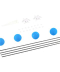 Aluminum RC Helicopter Landing Gear Kit For Stable Landings And Easy Training, 33cm Length, 40mm Ball Diameter, Fits 400 And 450 Electric Copters, Blue Built To Last For Training Practice components laid out
