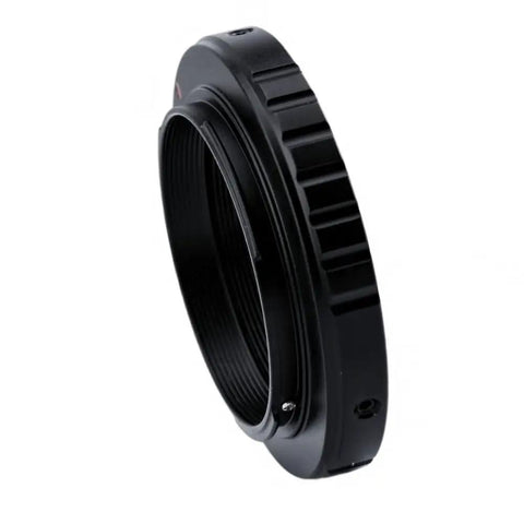 M42 T Ring Adapter For Nikon APSC DSLR Cameras, CNC aluminum connector angled view for astrophotography gear