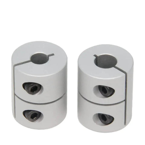 Two Pack Shaft Coupling Six Point Three Five To Eight Millimeter Aluminum Alloy Rigid Coupler Twenty Five Millimeter Length Twenty Millimeter Diameter For Stepper Motor Ideal For 3D Printers CNC Machines And DIY Projects, aluminum clamp couplers