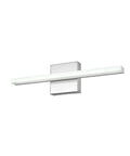 Modern Chrome Vanity Lights Over Mirror Sleek Stainless Steel Bathroom Lighting Fixtures 12W with white acrylic shade