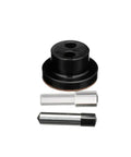 Pro Grade 7 Piece Optical Punch Combination Kit With 9x Magnification Lens For Knockout Precision Layout Marking includes a black punch base and two punch tools.