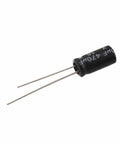 Single capacitor from Through Hole Electrolytic Capacitor Assortment Kit, 120 Pcs Total, 12 Types, 0.22uF to 470uF Range