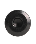 Top view of Beefy Flat Head Hex Socket Cap Screws 1/4-20 x 3/4 Inch Full Thread Bolts Black Oxide Stainless 304 18-8 Furniture Fasteners